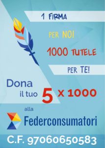 Scopri di più sull'articolo Campagna 5 x 1000 Federconsumatori