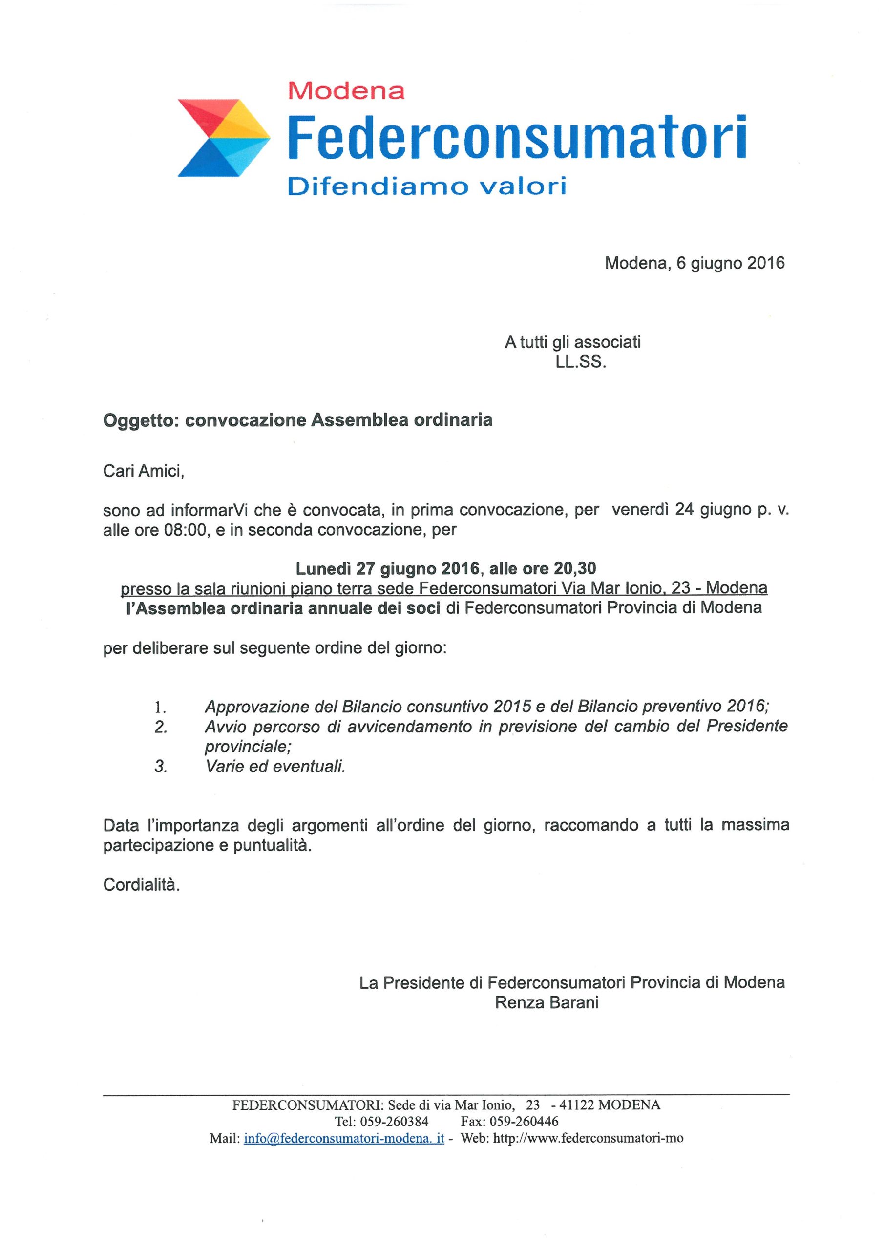 Al momento stai visualizzando Convocazione assemblea dei soci