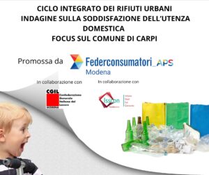 Scopri di più sull'articolo CICLO INTEGRATO DEI RIFIUTI URBANI INDAGINE SULLA SODDISFAZIONE DELL’UTENZA DOMESTICA FOCUS SUL COMUNE DI CARPI